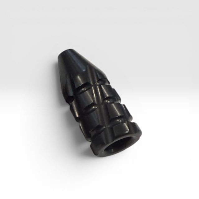 Helical Fluted Large Bolt Knob Black